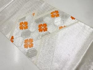 アンティーク　亀甲に花模様刺繍袋帯（材料）